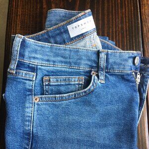 Topshop Jamie Medium Wash Skinny Jeans - size 28 waist, 30 Long
